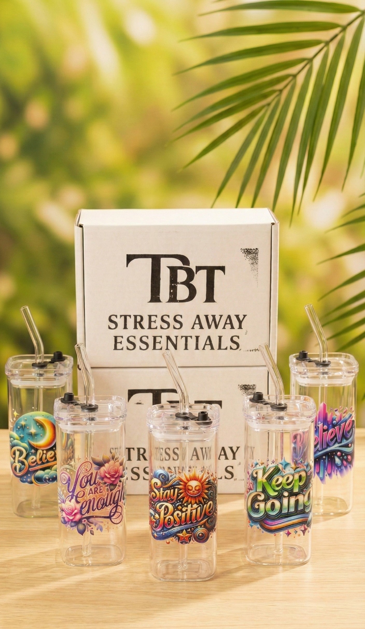 TBT Stress Away Essentials 13oz Tumbler Spirit Pick Glass Edition High Demand Limited Time Portal Price and Inventory.